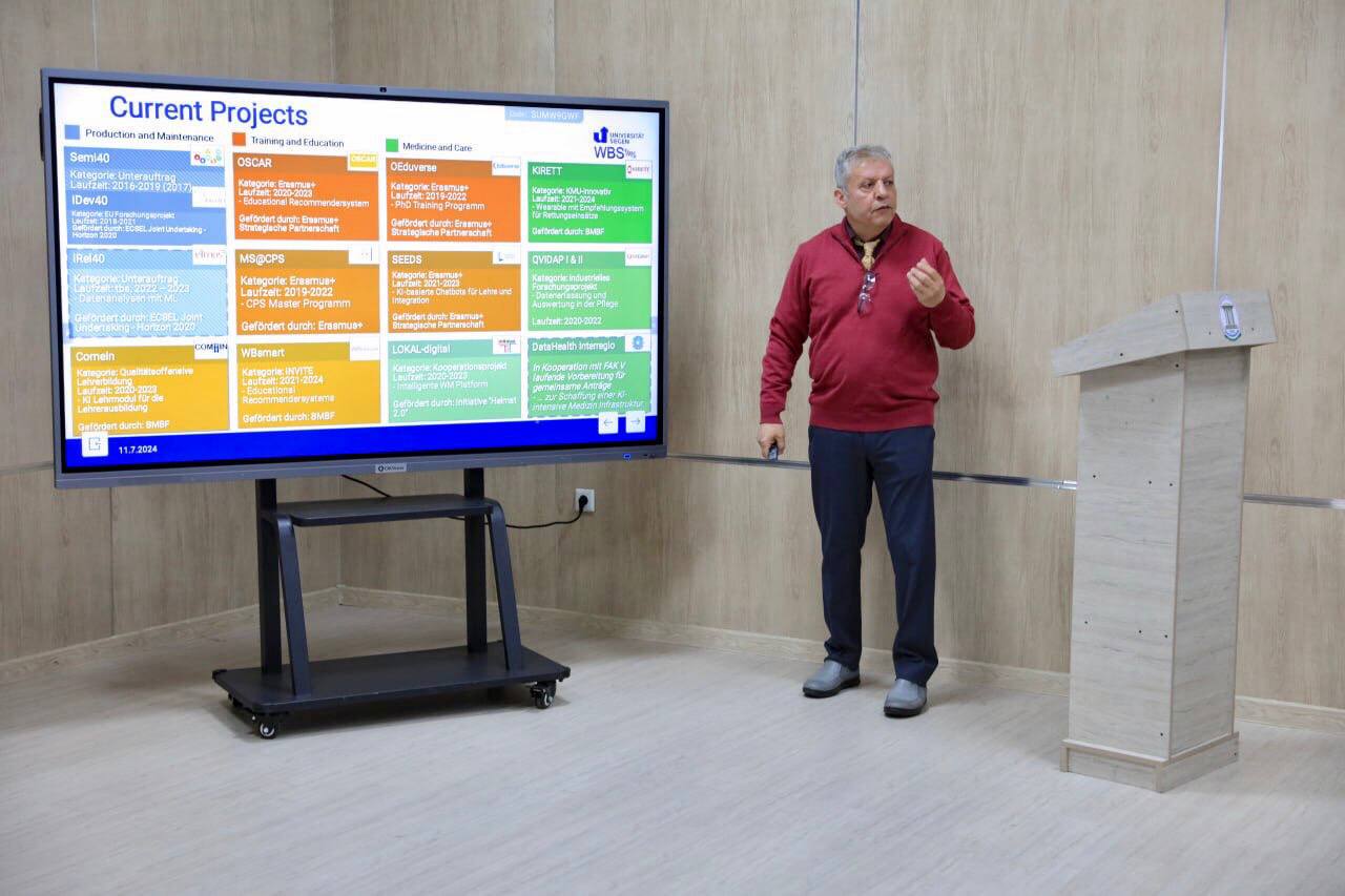 Xorijiy hamkorlik, Germaniyaning Siegen universiteti professori Madjid Fathi ishtirokida “AI and their application in Medicine and Engineering” mavzusida seminar-trening bo‘lib o‘tdi